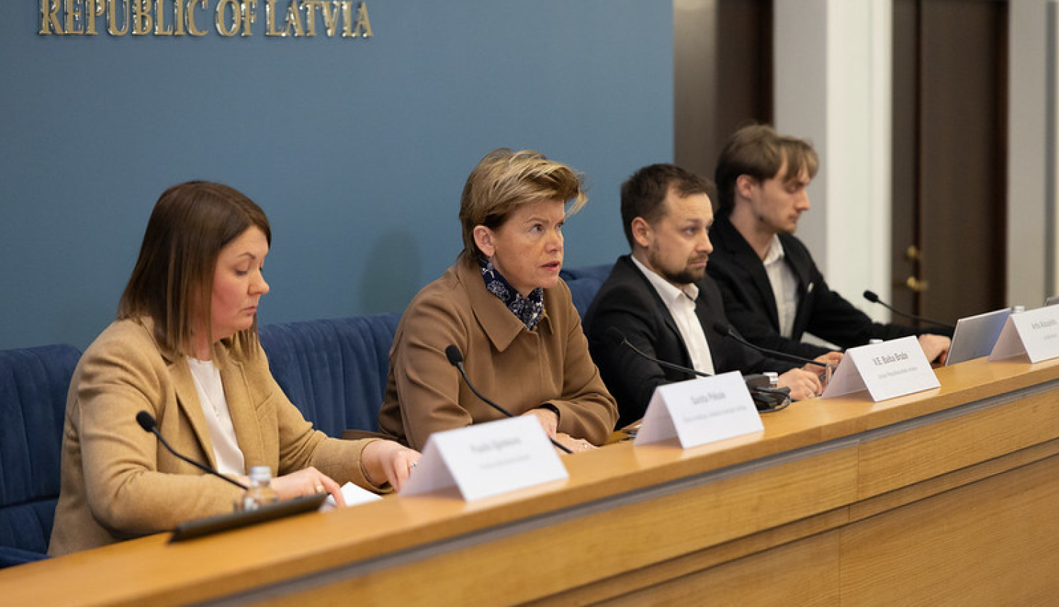 Baiba Braže uzrunā Sankciju koordinācijas padomes 15. sēdes dalībniekus
