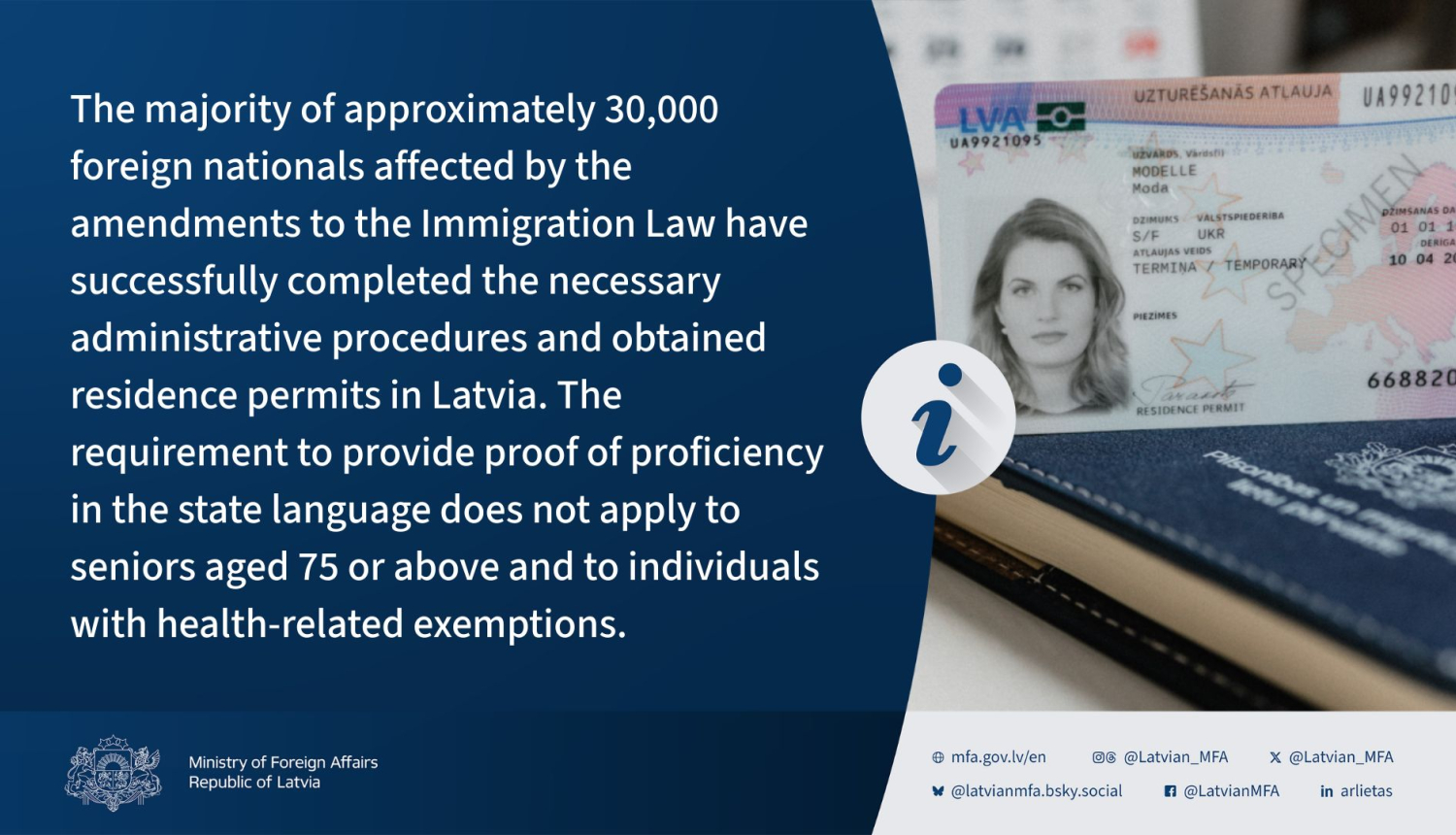 Current information on the implementation of amendments to the Immigration Law