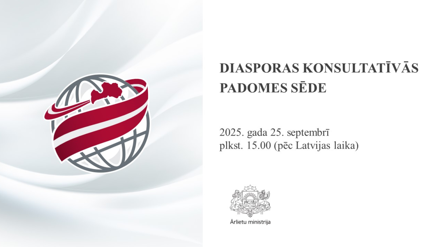 Diasporas konsultatīvās padomes sēde 2025. gada. 25. septembrī