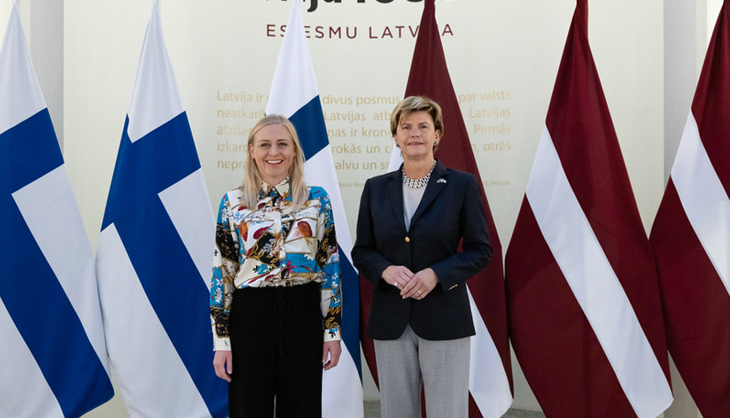 Elina Valtonen and Baiba Braže