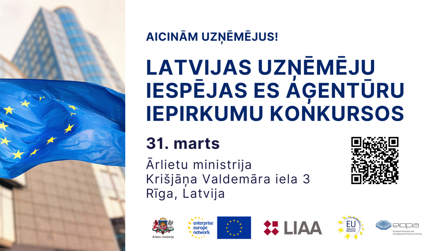 Seminārs."Latvijas uzņēmēju iespējas ES aģentūru iepirkumu konkursos"31.03.2025.
