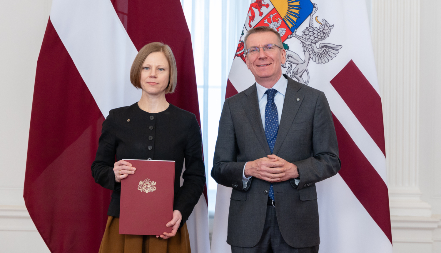 Vēstniece Ieva Cēsniece un Valsts prezidents Edgars Rinkēvičs
