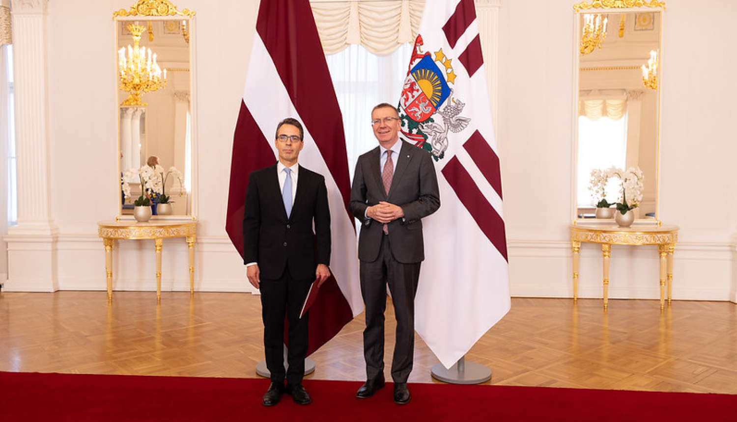 Vēstnieks Ivars Lasis un Valsts prezidents Edgars Rinkēvičs