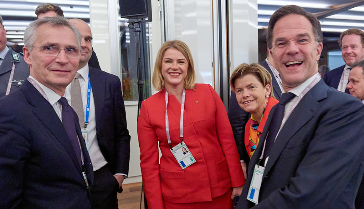 Jens Stoltenberg, Evika Siliņa, Baiba Braže un Mark Rutte
