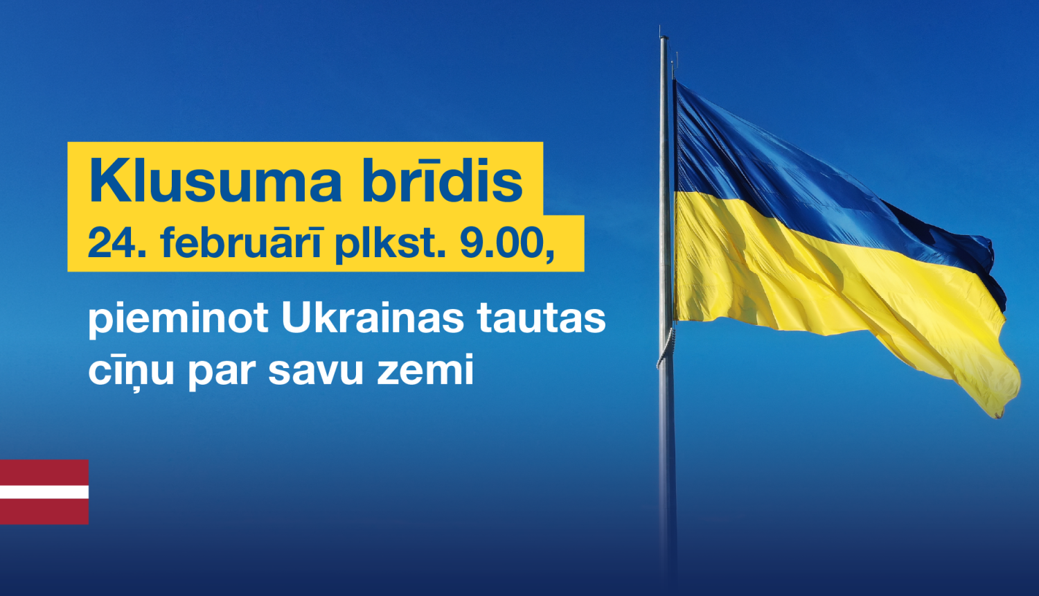 Klusuma brīdis 24. februārī