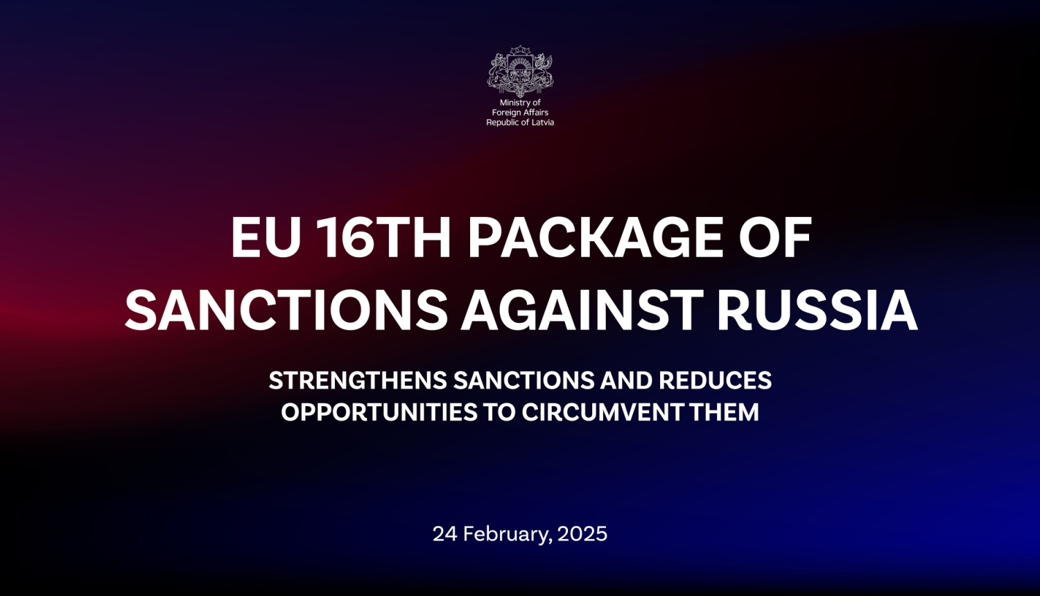 EU 16th package of sancions against Russia
