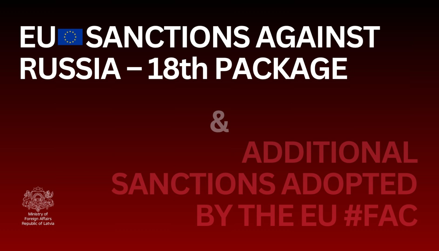 EU sanctions against Russia - 18th package