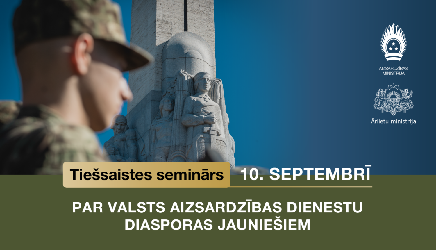 Tiešsaistes semināra plakāts