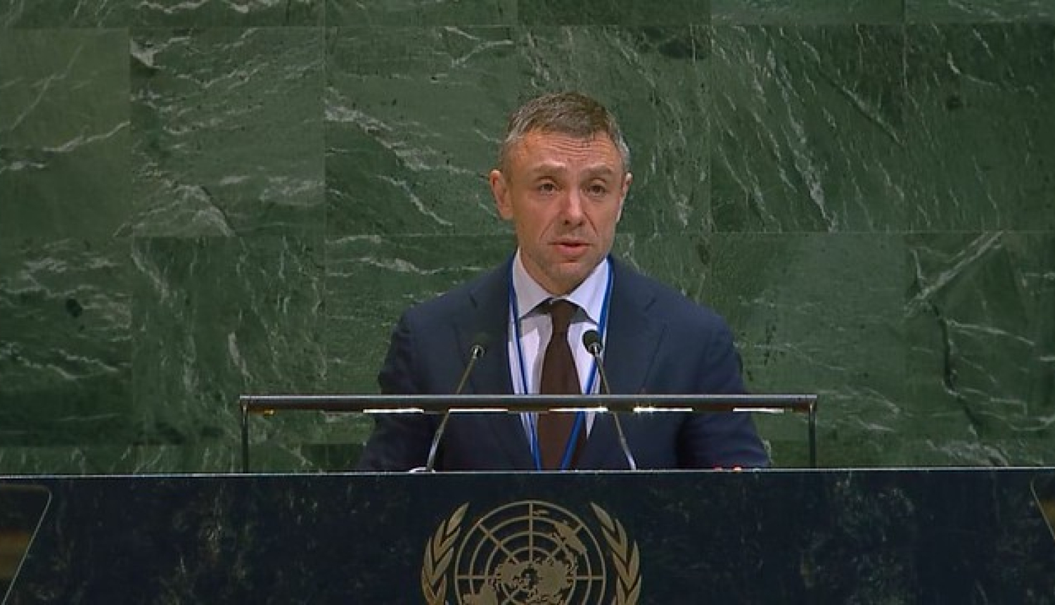 Viktors Makarovs uzrunā ANO Ģenerālo asambleju