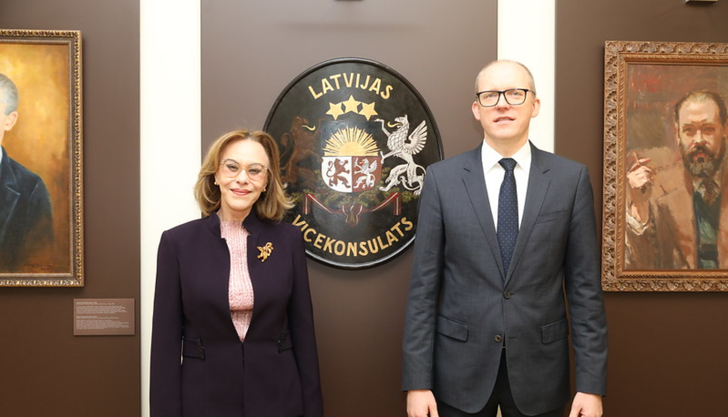 Ārlietu ministrijas valsts sekretārs Andris Pelšs pieņem Brazīlijas nerezidējošo vēstnieci Mariju Edileuzu Fontenelu Reisu (Maria Edileuza Fontenele Reis) akreditācijas vizītē