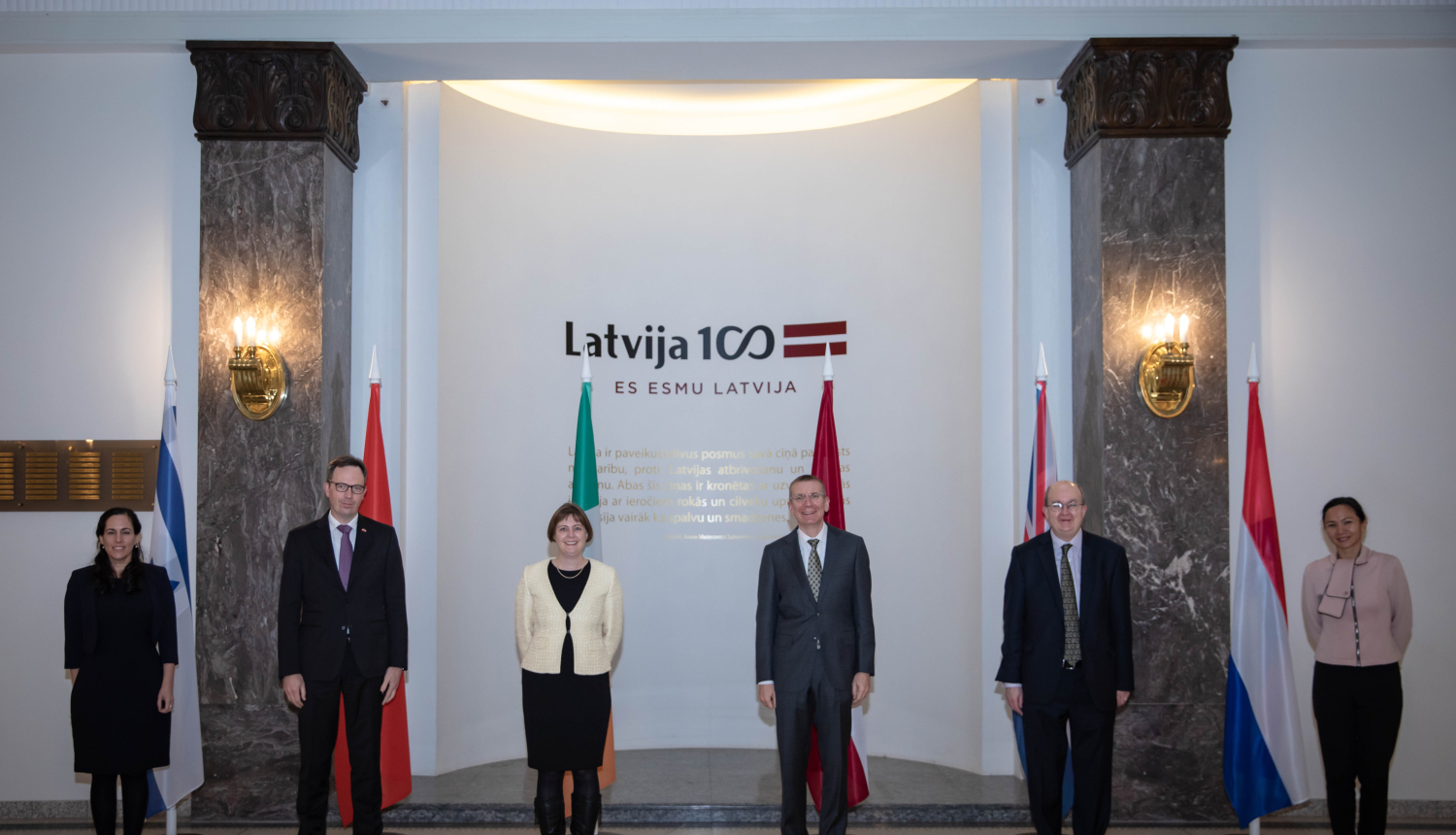 Ārlietu ministrs tiekas ar jaunajiem Apvienotās Karalistes, Izraēlas, Īrijas, Nīderlandes un Šveices vēstniekiem Latvij