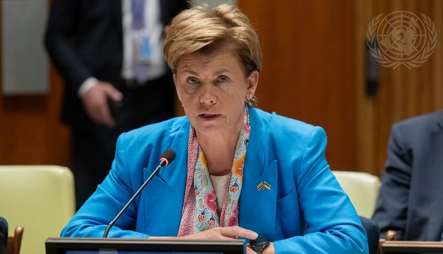 Baiba Braže saka uzrunu ANO ĢA 79. sesijā