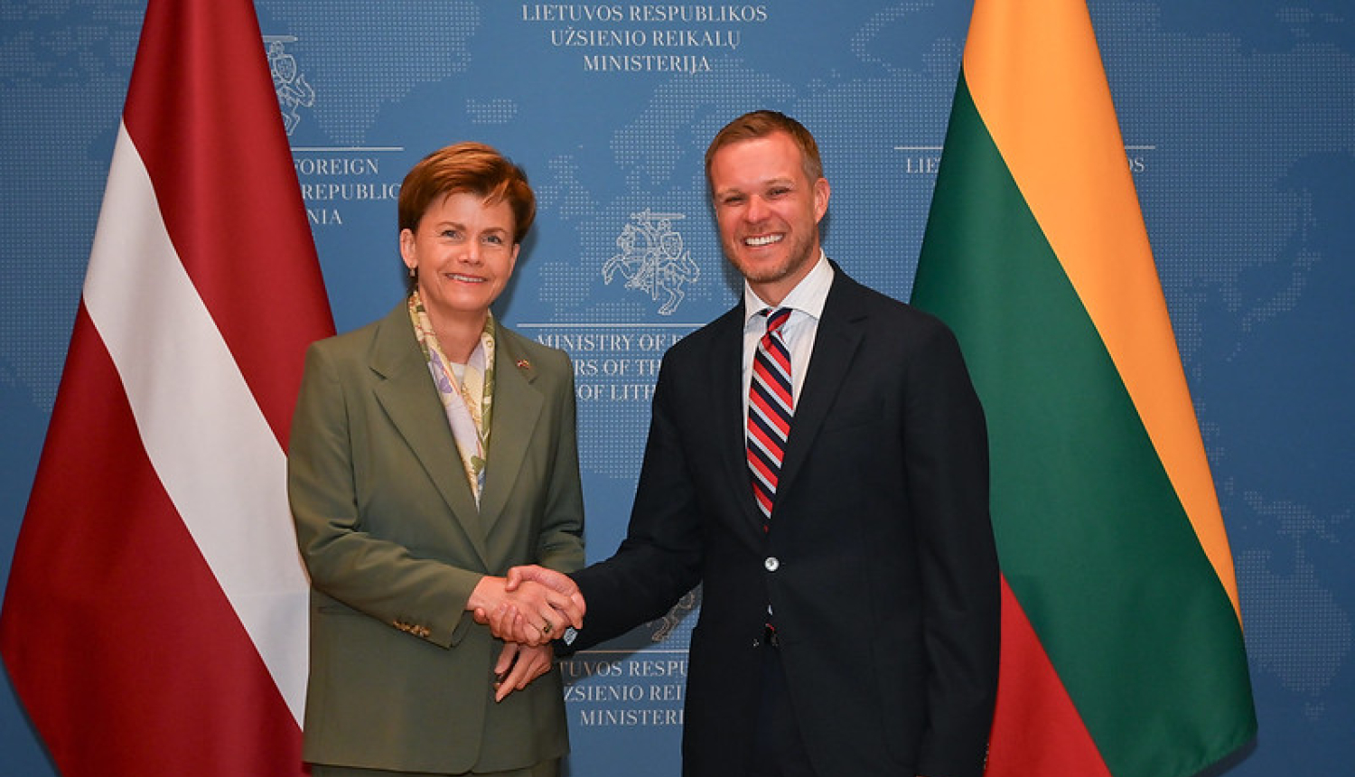 Baiba Braže un Gabrielius Landsbergis