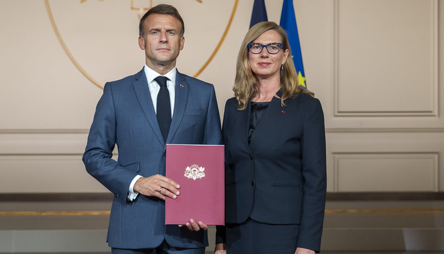 Emmanuel Macron un Alise Balode