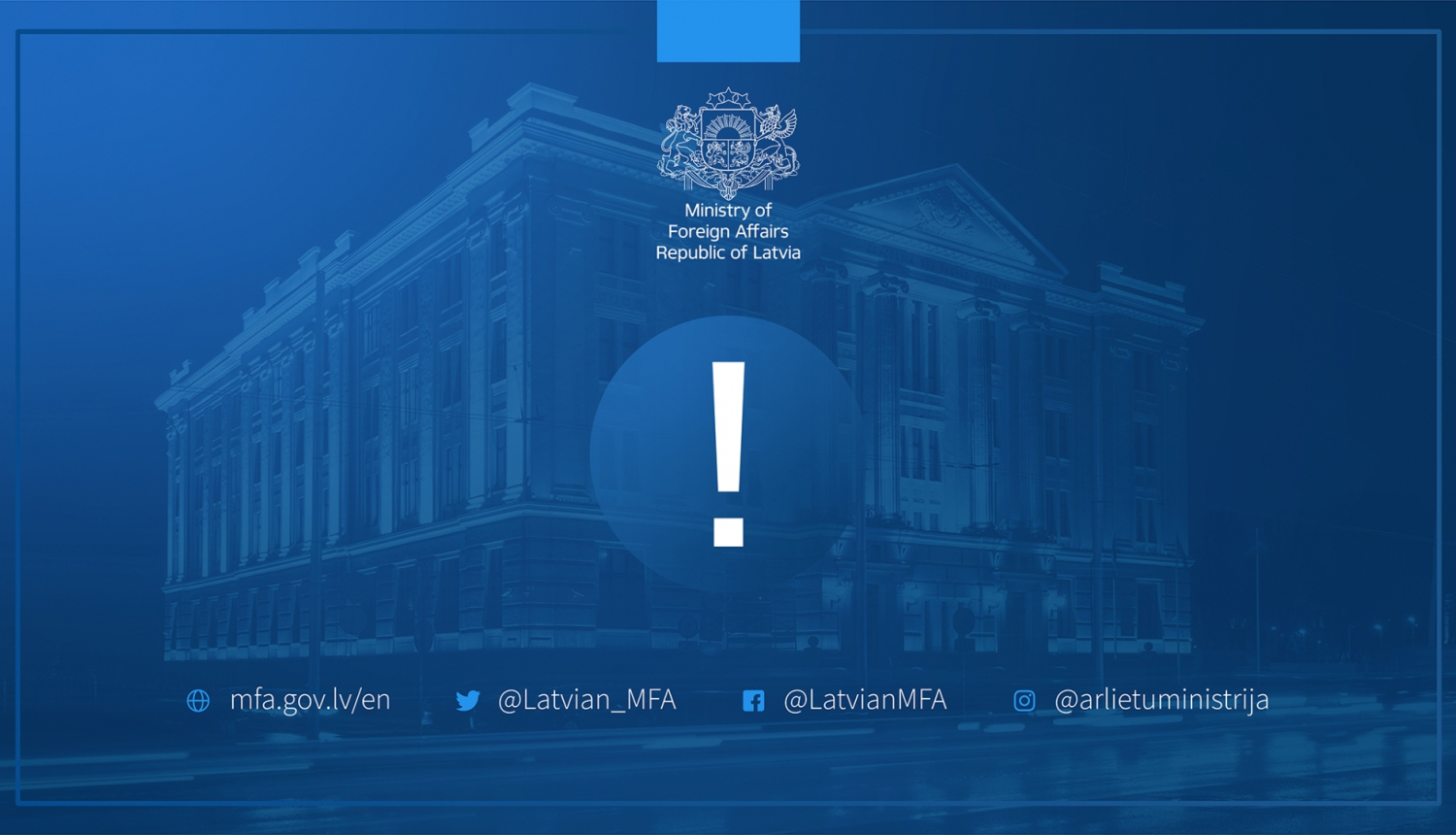 The working visit of the Foreign Minister of Portugal to Latvia cancelled