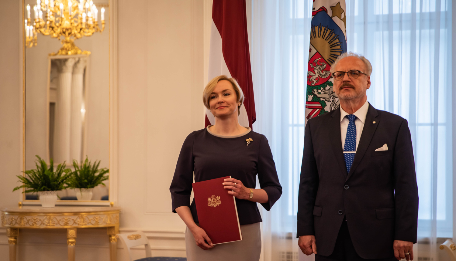Valsts prezidents pasniedz akreditācijas vēstuli Latvijas vēstniecei Austrijā Gunai Japiņai