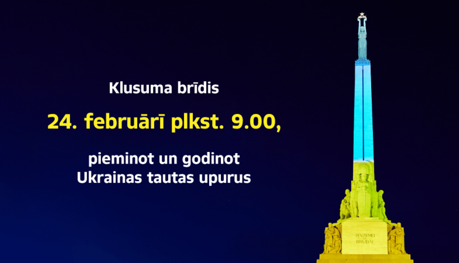 Klusuma brīdis 24. februārī plkst. 9.00