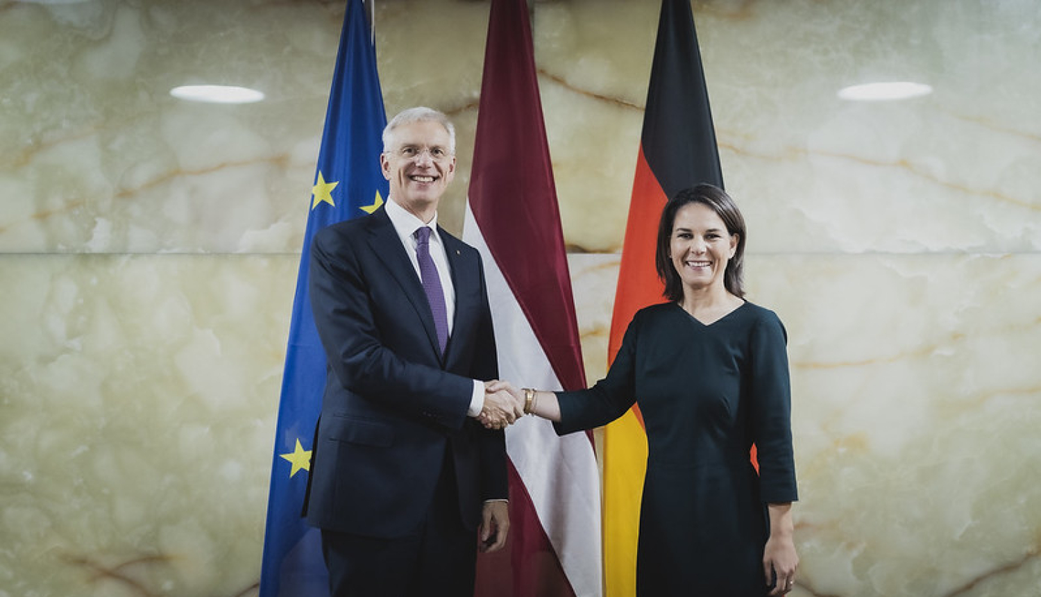 Minister of Foreign Affairs, Krišjānis Kariņš, meeting with the Minister of Foreign Affairs of the Federal Republic of Germany, Annalena Baerbock