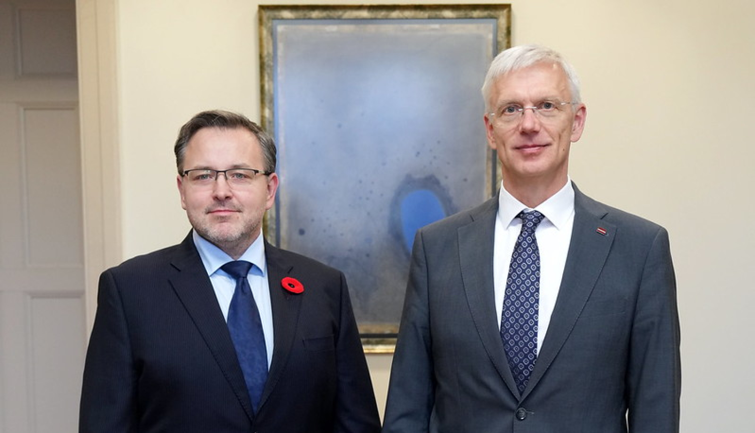 Ārlietu ministrs Krišjānis Kariņš tiekas ar Kanādas vēstnieku Latvijā Braienu Svorku (Brian Szwarc)