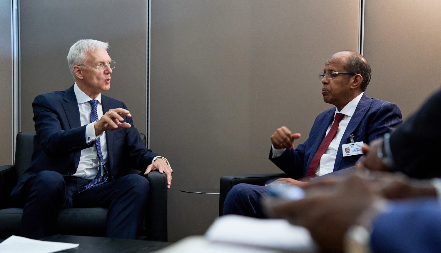 Krišjānis Karinš un Mahamoud Ali Youssouf