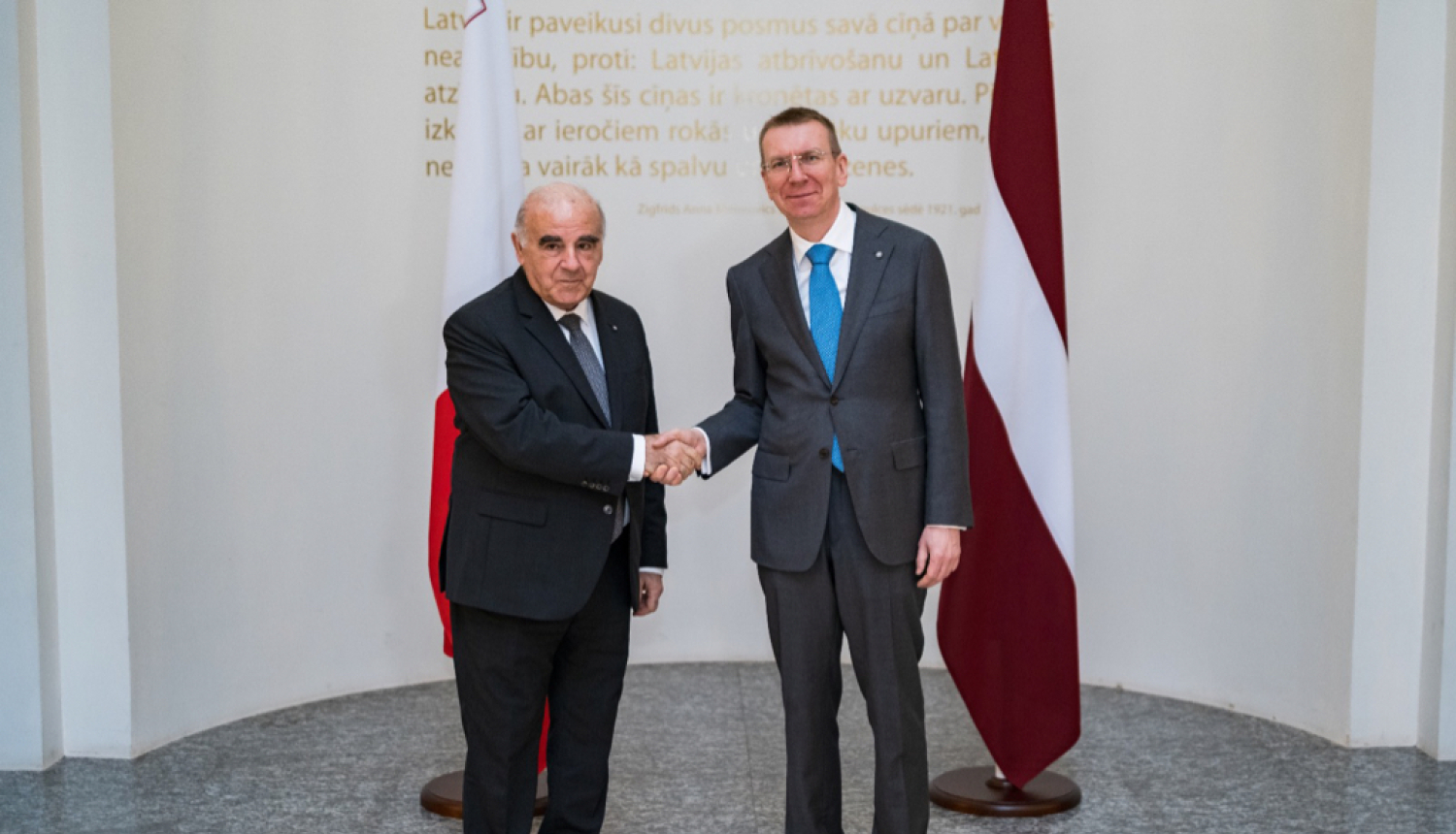 E. Rinkēvičs ar Maltas prezidentu