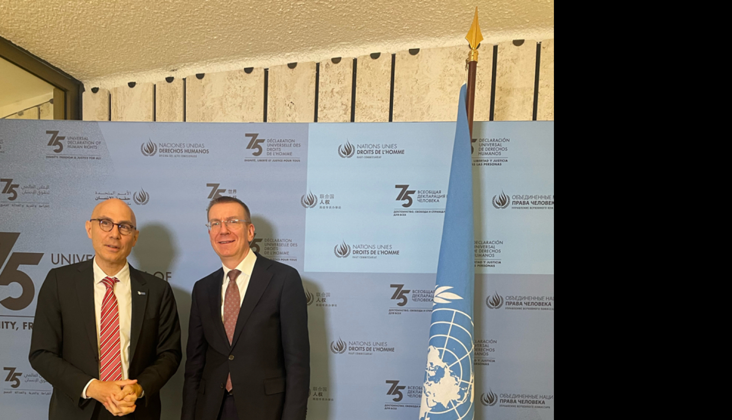 Ārlietu ministrs aicina ANO Cilvēktiesību komisāru turpināt izvērtēt cilvēktiesību pārkāpumus Krievijā un Baltkrievijā  