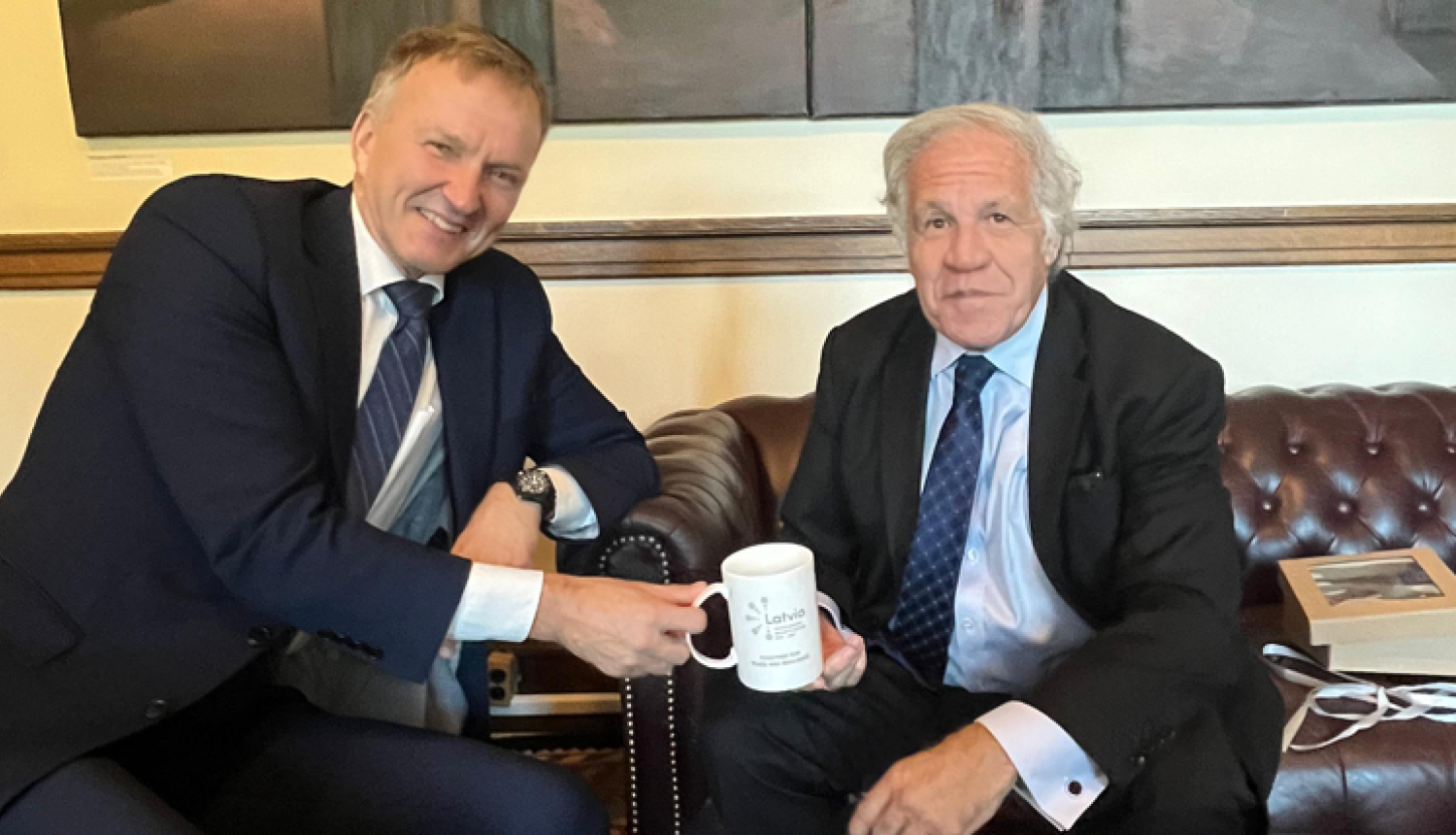 A.Pildegovičs Vašingtonā tiekas ar Amerikas Valstu organizācijas ģenerālsekretāru Luisu Almagro (Luis Almagro).2024.gada 10.-11.oktobris