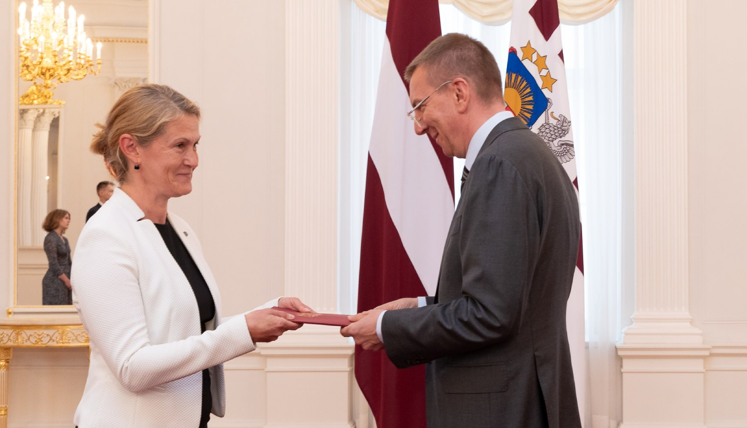 Akreditācijas vēstuli saņem Latvijas vēstniece ANO Sanita Pavļuta-Deslandes