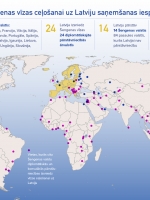 Šengenas vīzas ceļošanai uz Latviju saņemšanas iespējas