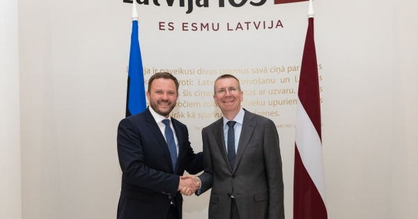 Edgars Rinkēvičs: Forholdet mellom Latvia og Estland er utmerket