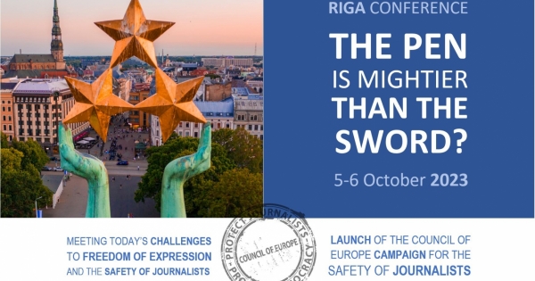 Ytringsfrihet og sikkerhet for journalister skal diskuteres på Riga internasjonale konferanse