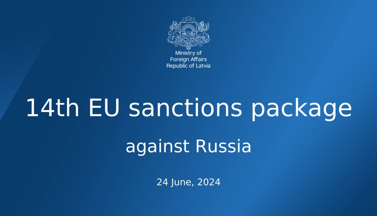 14th EU sanctions package against Russia 24 June, 2024