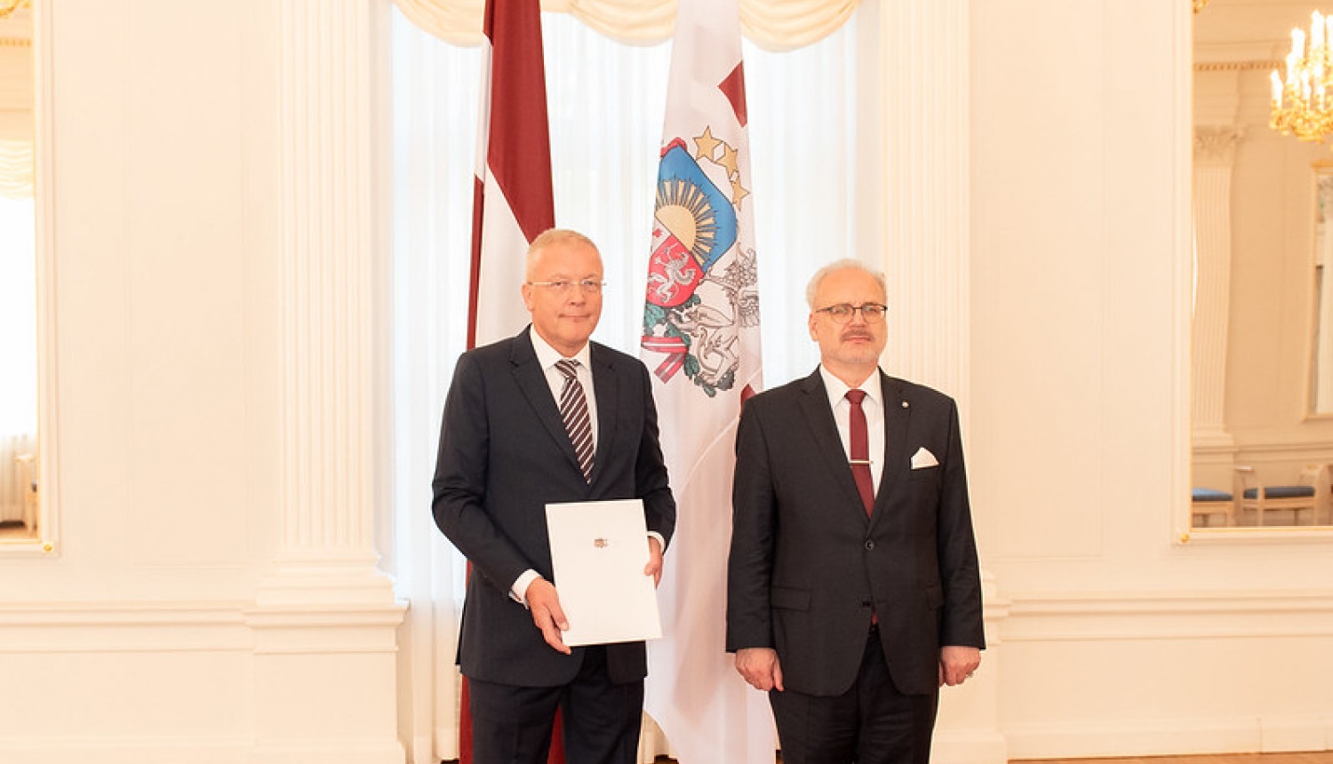 Latvijas vēstnieks Izraēlā Aivars Groza saņem akreditācijas vēstuli
