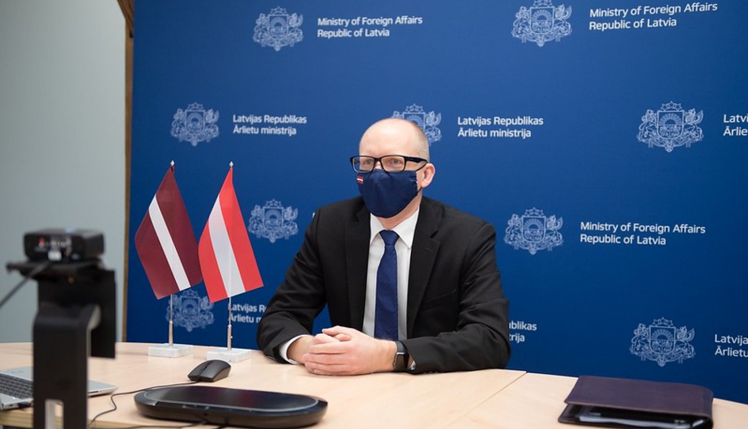 Valsts sekretārs Andris Pelšs tiekas ar jauno Austrijas vēstnieci Latvijā