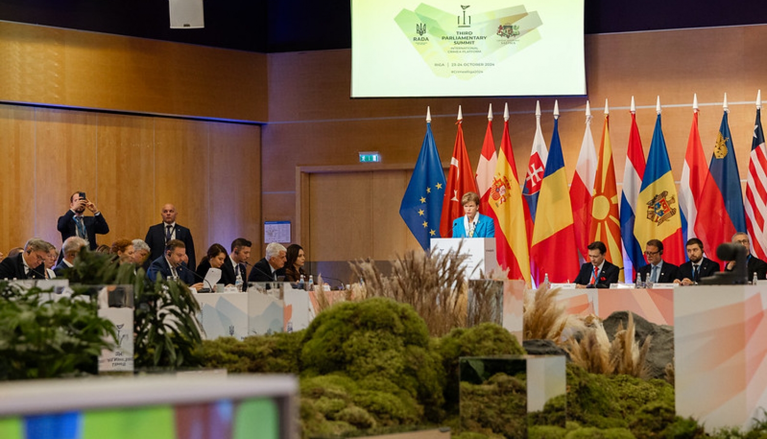 Foreign Minister Baiba Braže at the third Parliamentary Summit of the International Crimea Platform