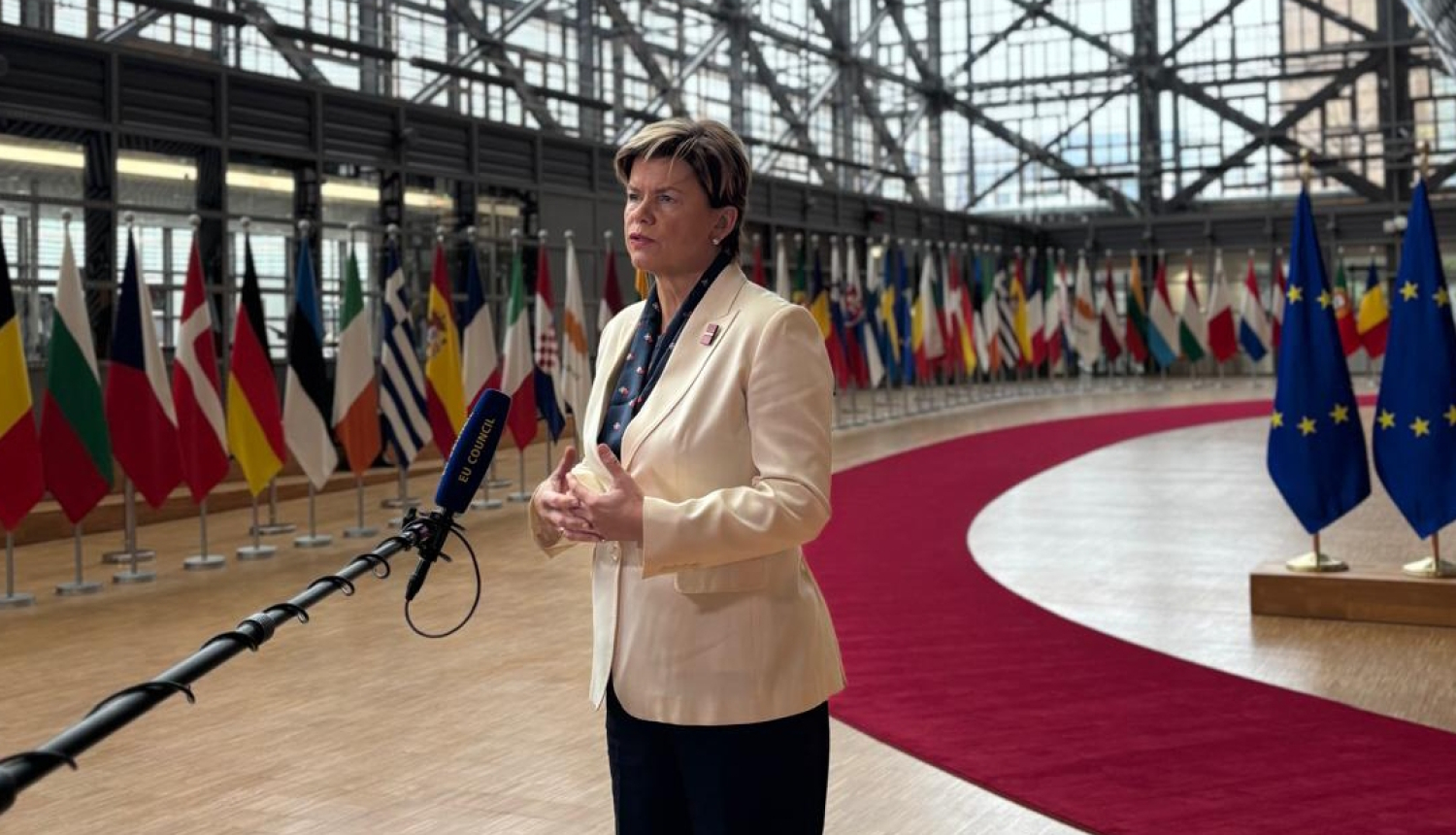 Baiba Braže uzrunā medijus pirms ES Ārlietu padomes sanāksmes