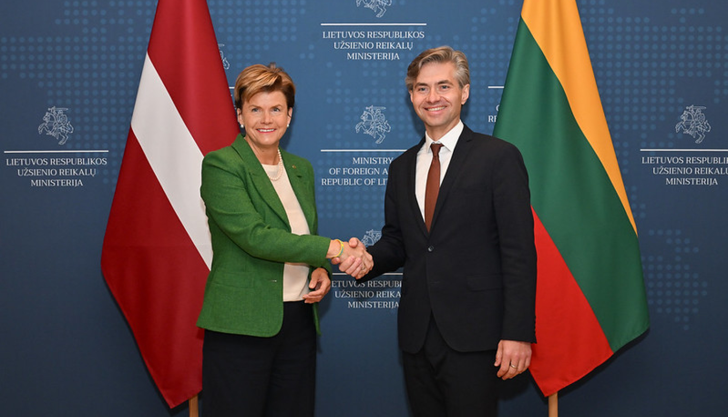 Ārlietu ministre Baiba Braže tiekas ar Lietuvas ārlietu ministru Ķēstuti Budri