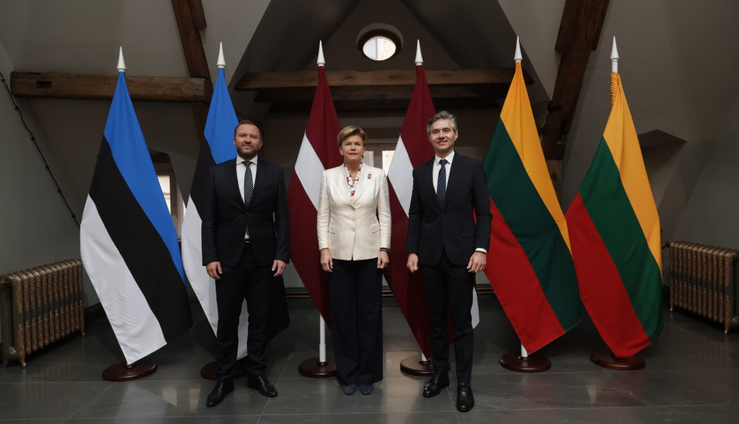 Baltijas valstu ārlietu ministr- Baiba Braže, Marguss Cahkna, Ķēstutis Budris