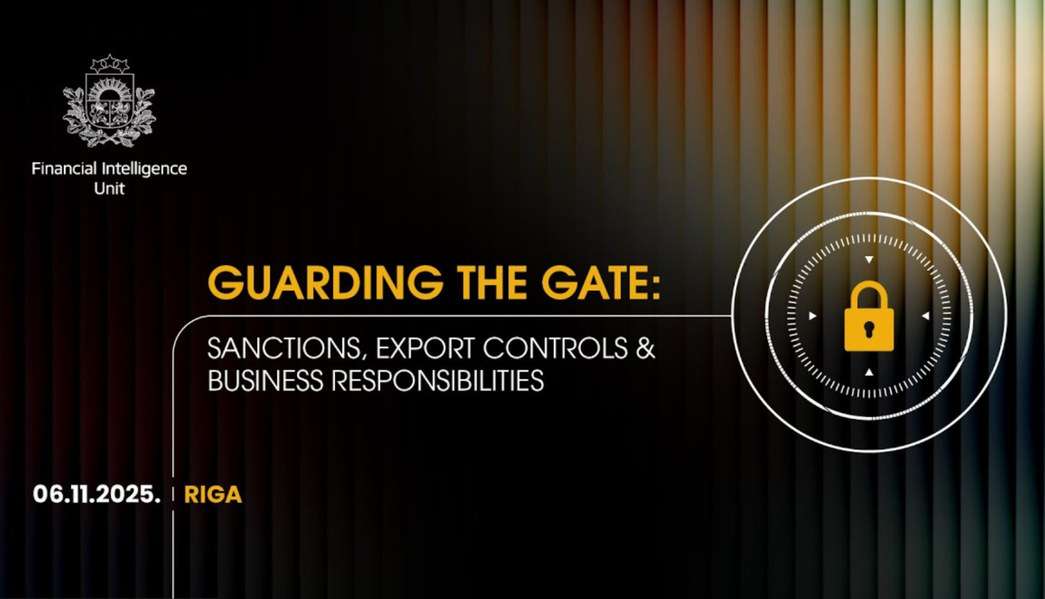 Conference “Guarding the Gate: Sanctions, Export Controls & Business Responsibilities” banner