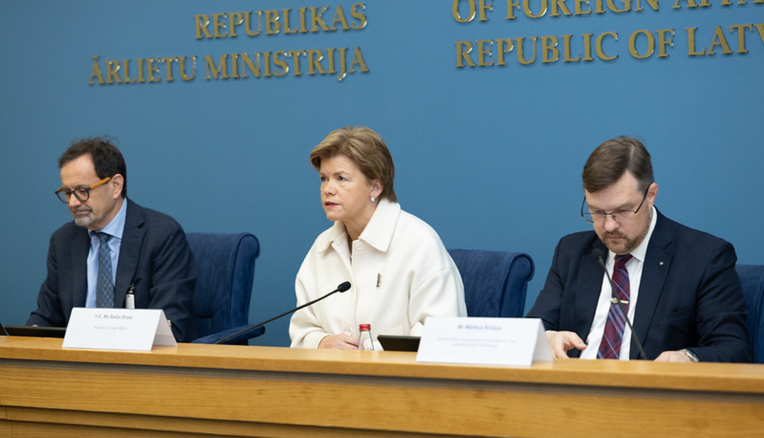 Baiba Braže uzrunā “ES–Mercosur tirdzniecības nolīgums: jautājumi un atbildes” pasākuma dalībniekus