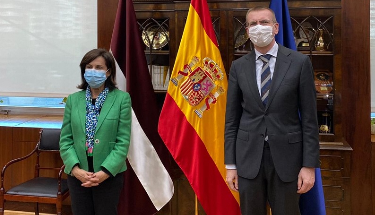 Ārlietu ministrs Madridē tikās ar Spānijas aizsardzības ministri Margaritu Roblesu Fernendezu 