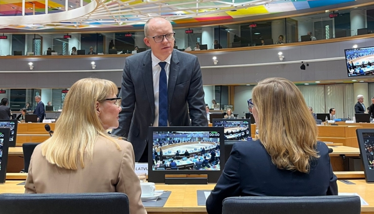 Andris Pelšs attends the meeting of the EU Foreign Affairs Council
