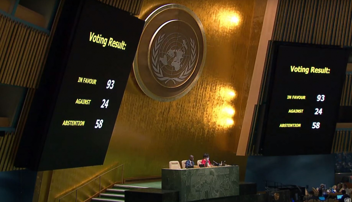 ANO ĢA balsojums par Krievijas dalības apturēšanu ANO Cilvēktiesību padomē