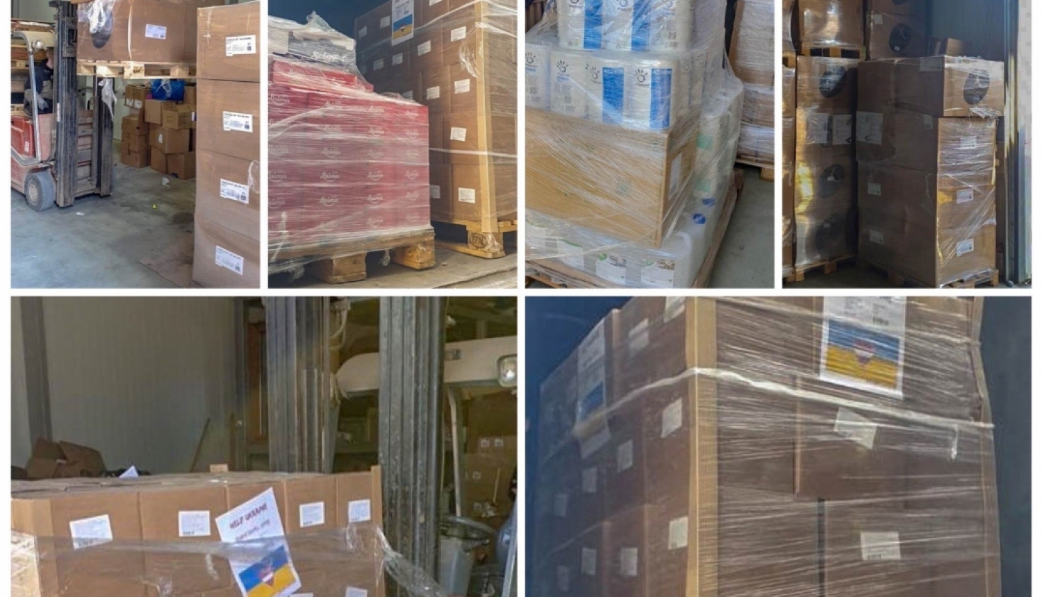 Humānās palīdzības kravas tiek nosūtītas Ukrainai 