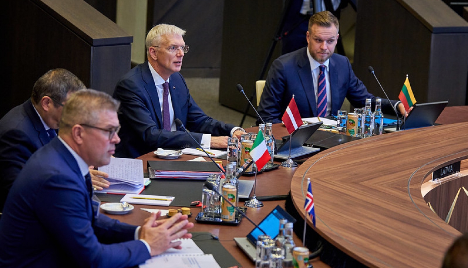 Krišjānis Kariņš takes part in the meeting of NATO Ministers of Foreign Affairs