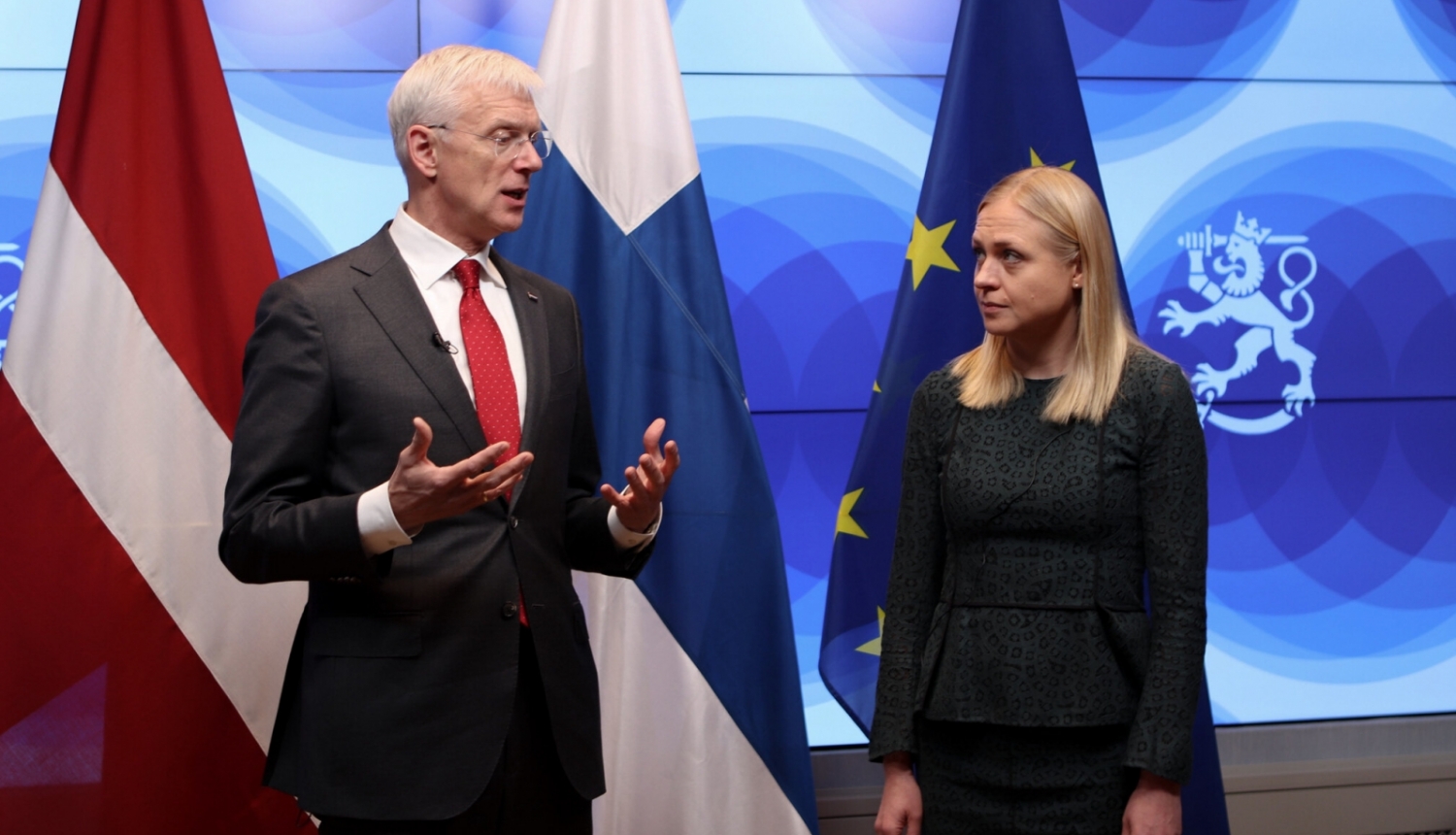 Minister of Foreign Affairs of Latvia, Krišjānis Kariņš, meeting wth Minister of Foreign Affairs of Finland Elina Valtonen