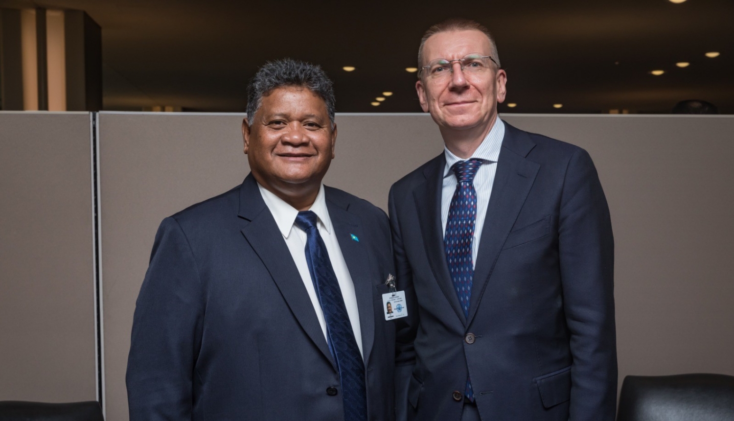 Latvijas un Palau ārlietu ministri pārrunā sadarbību ANO
