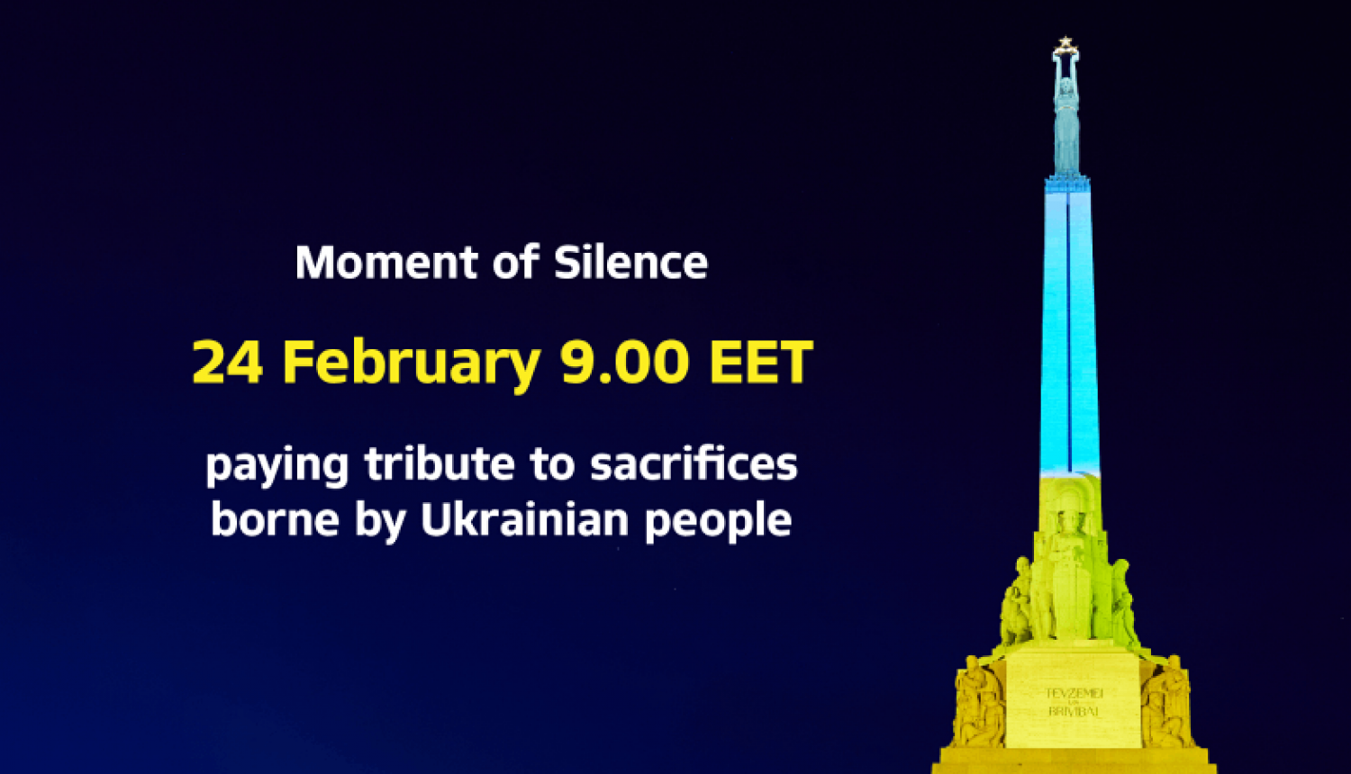 Moment of silence 24 February 9.00
